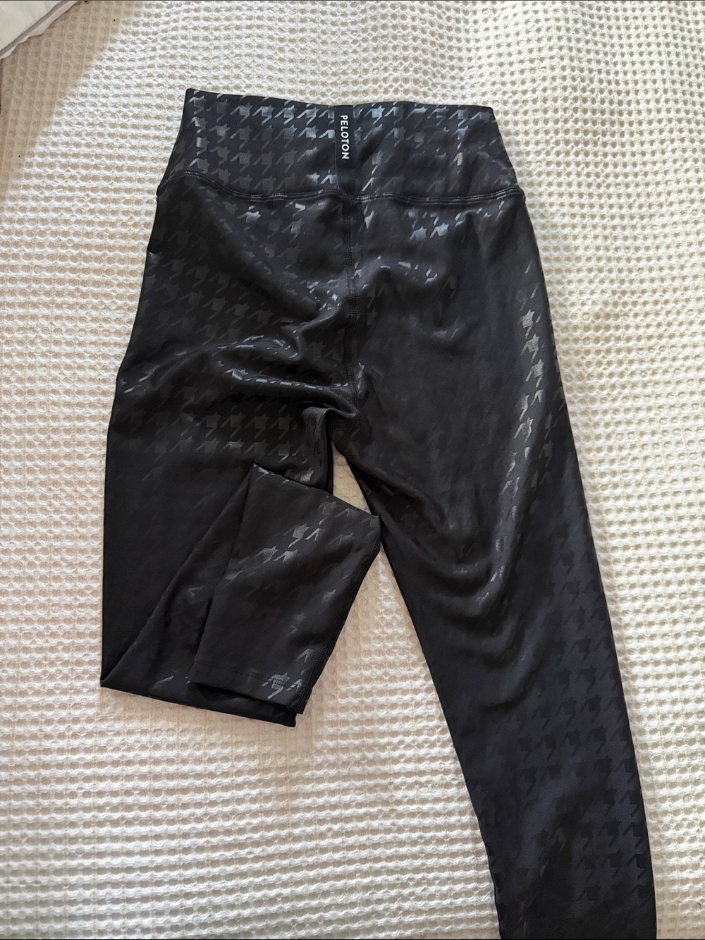 Peloton Black Houndstooth High-Waist Leggings